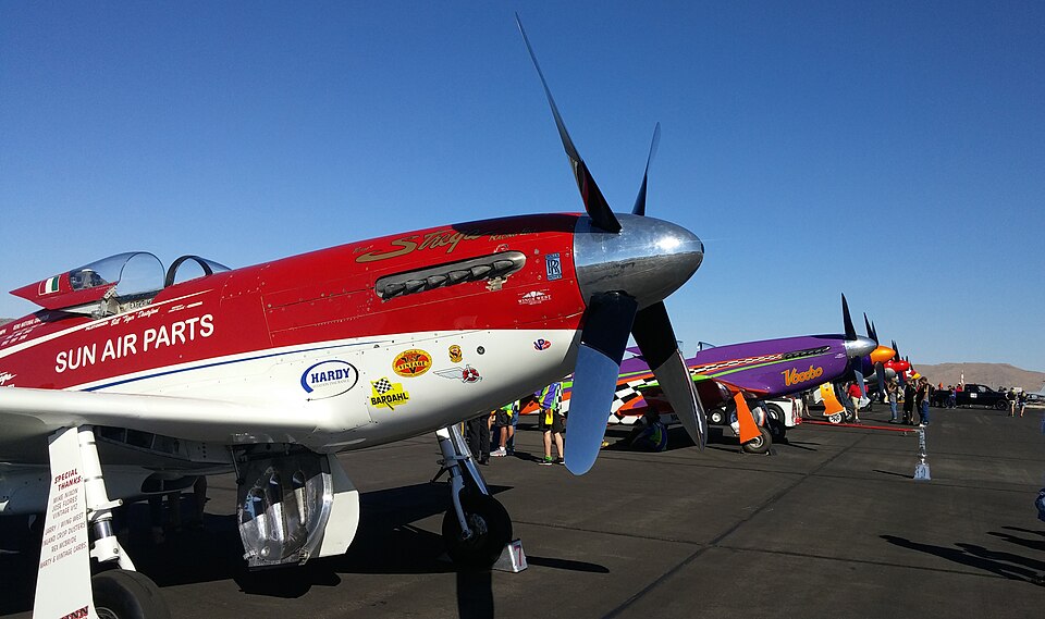 Unlimited class race planes lined up at the Reno Air Races